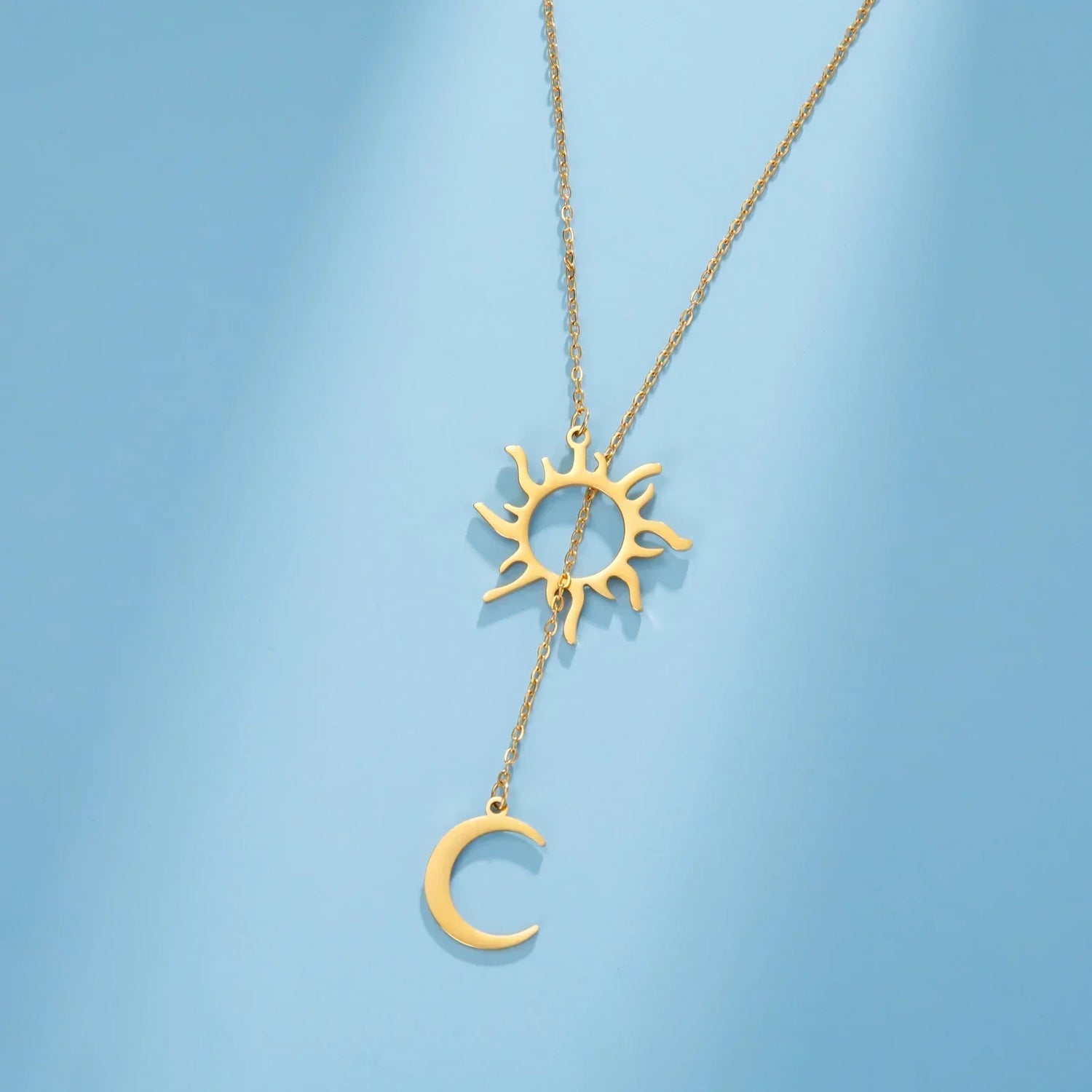 Sun Moon Clavicle Chain Necklace