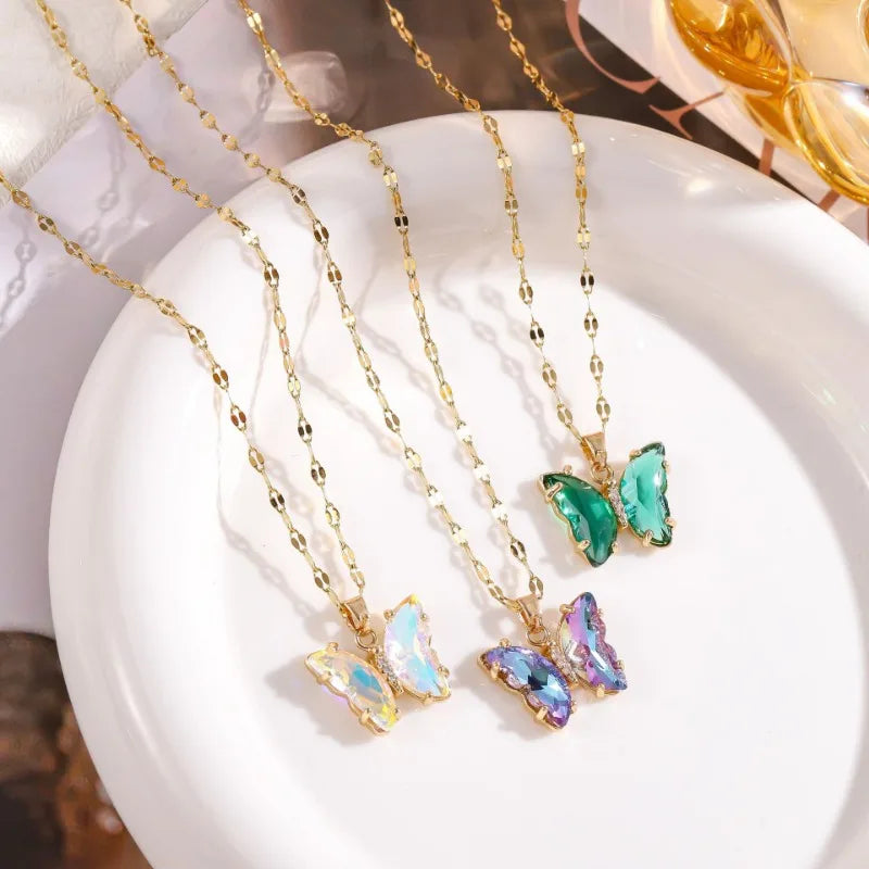 Acrylic butterfly necklace