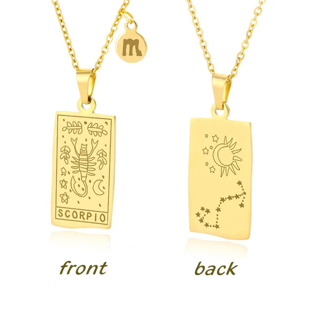Zodiac Sign Square Necklace