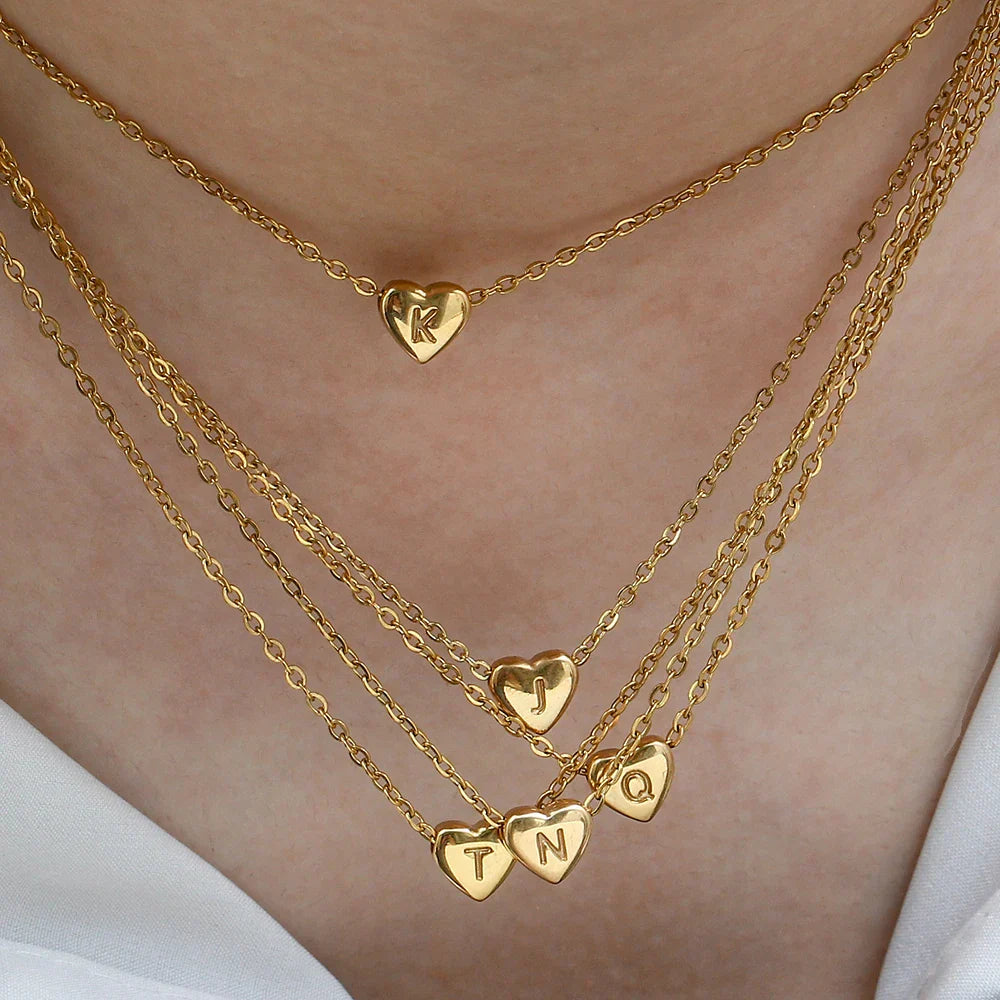 Small Love Initial Necklace