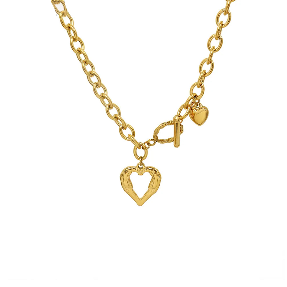 Peach Heart Love Necklace