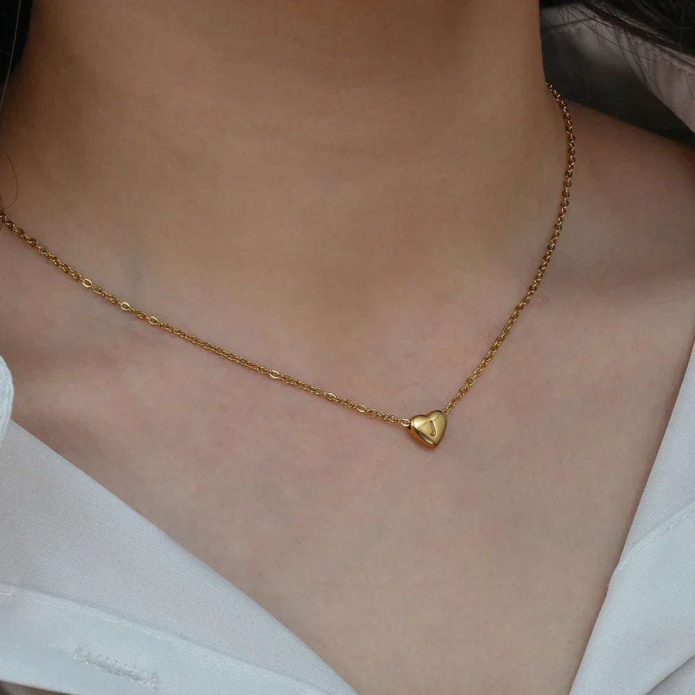 Small Love Initial Necklace