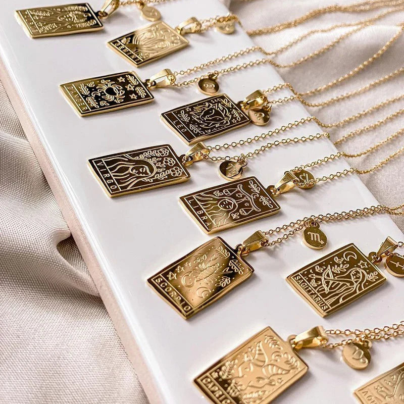 Zodiac Sign Square Necklace