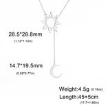 Sun Moon Clavicle Chain Necklace