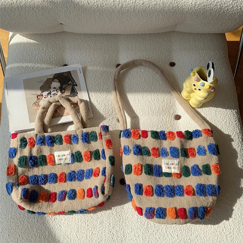 Color Plush Dots bag