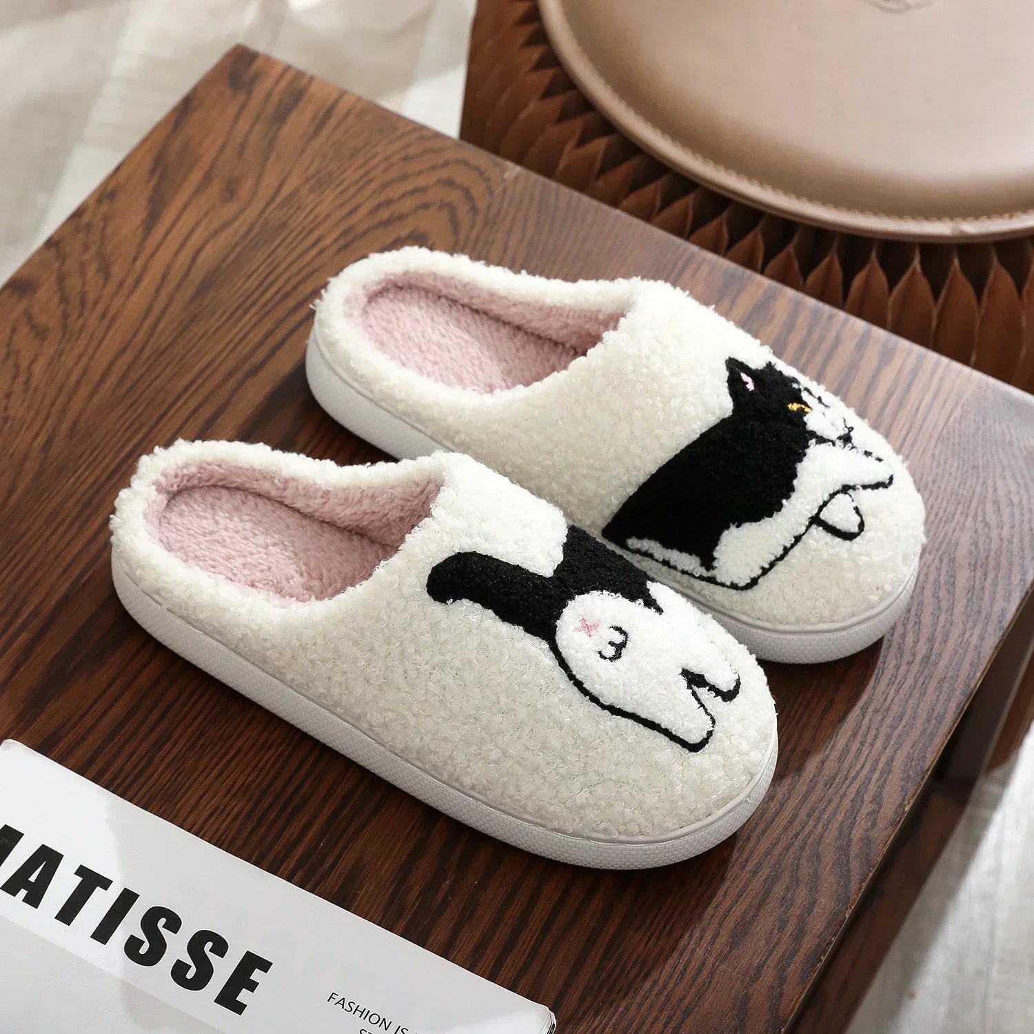 Cute Pet Pattern Cat Slippers