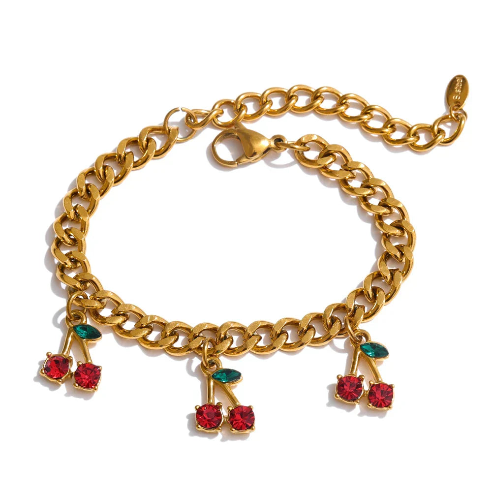 Cherry Drop Chain Necklace|Bracelet