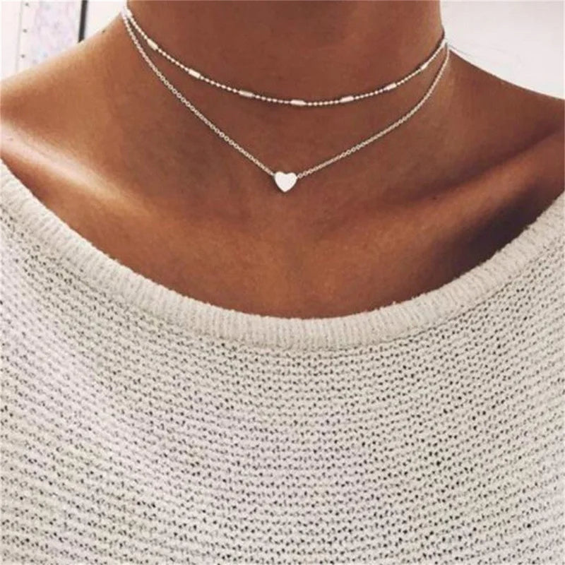 Simple Pearl Choker Necklaces