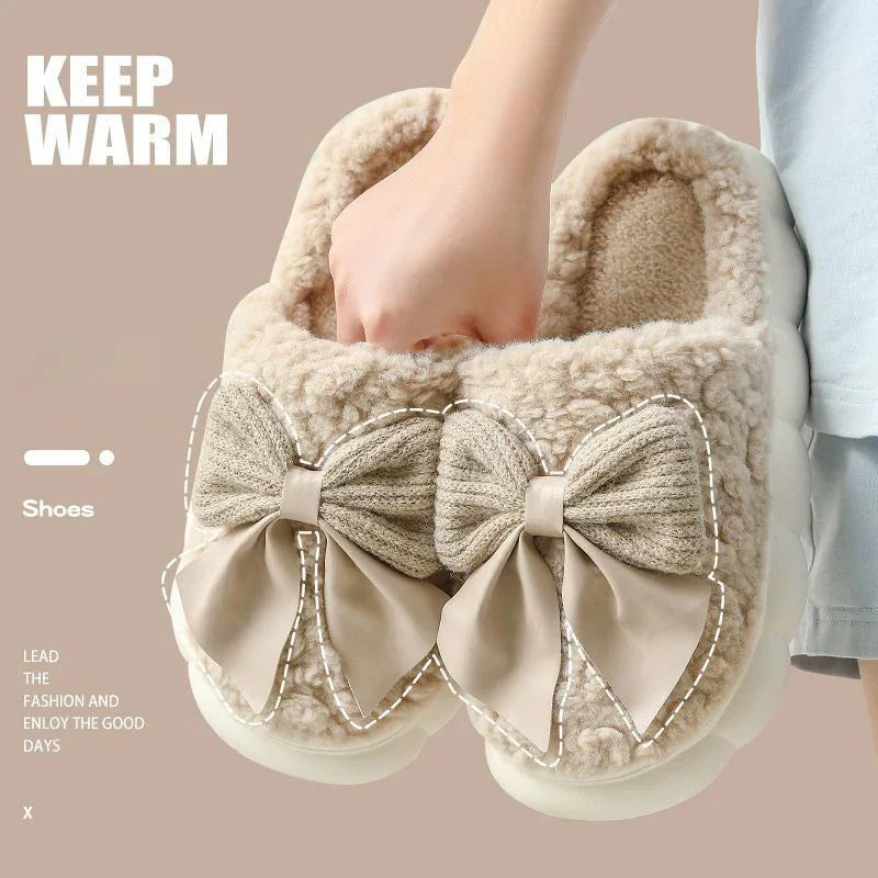 Cotton Bowknot Slippers