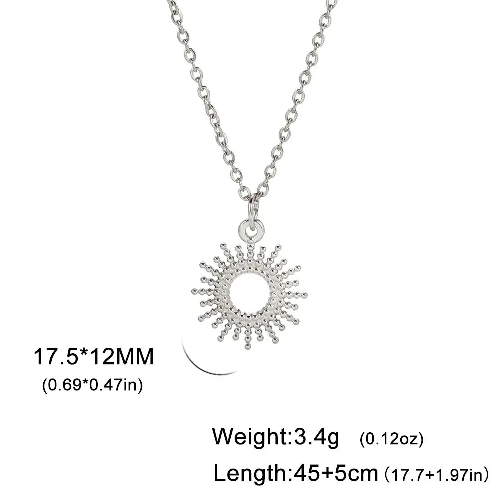 Sun Moon Clavicle Chain Necklace