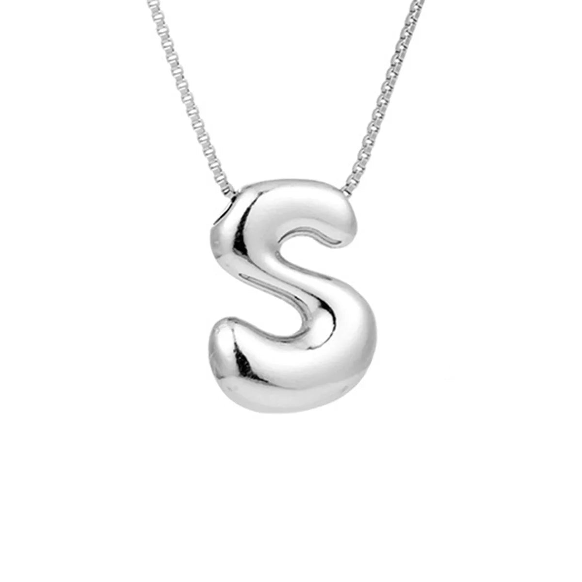 Balloon Bubble Letter Necklace