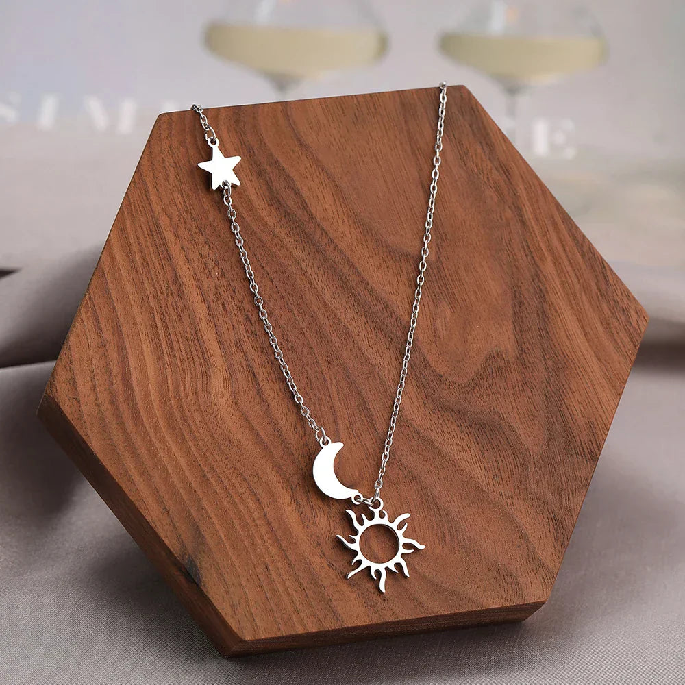 Moon Star Sun Necklaces