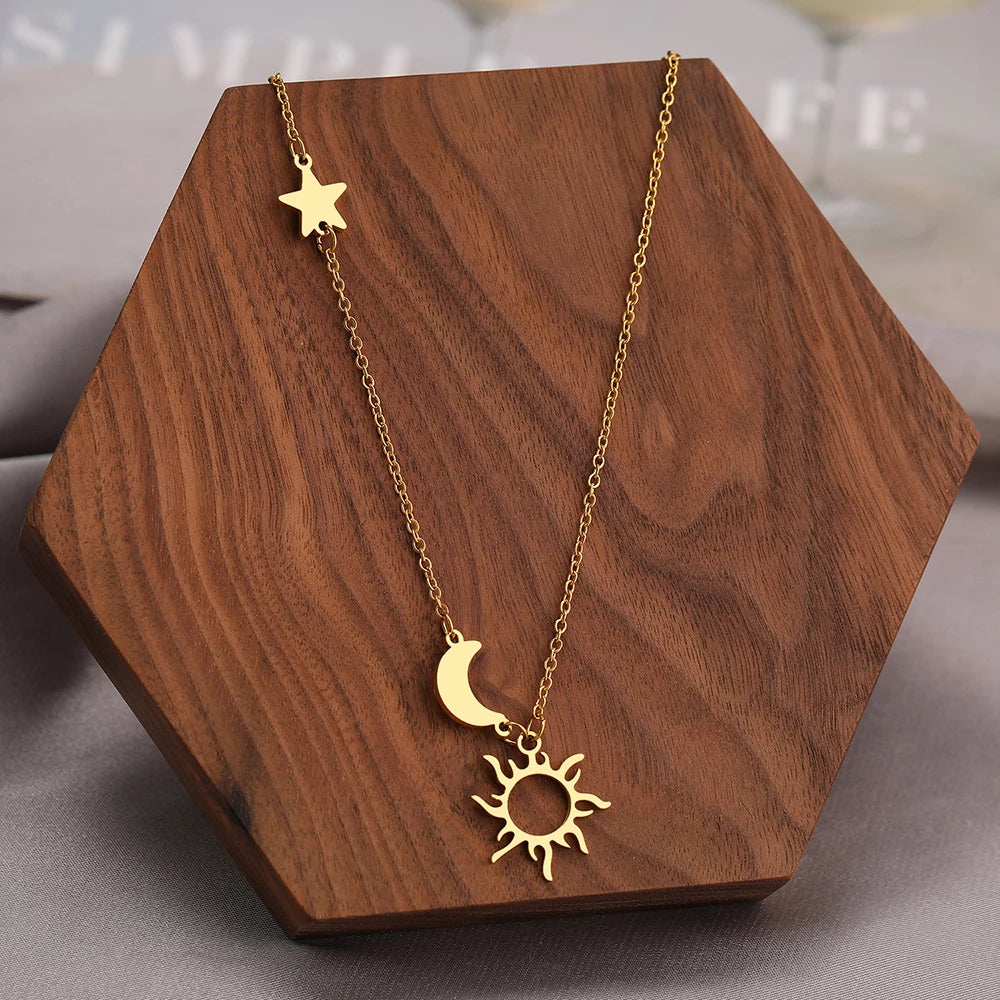 Moon Star Sun Necklaces