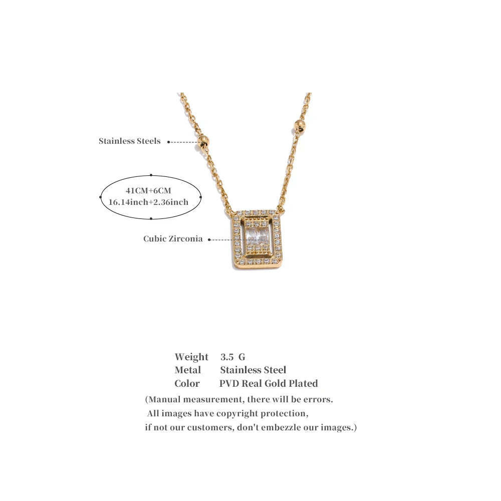 Veil Rectangle Necklace