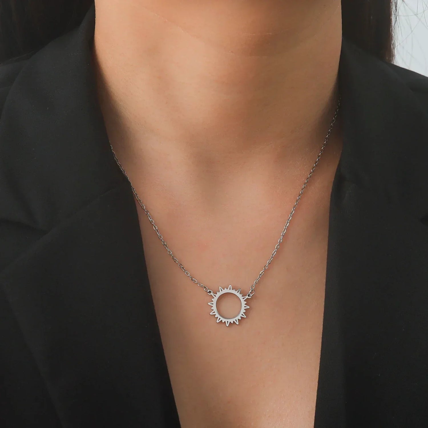 Sun Moon Clavicle Chain Necklace