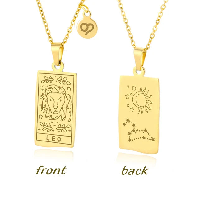 Zodiac Sign Square Necklace