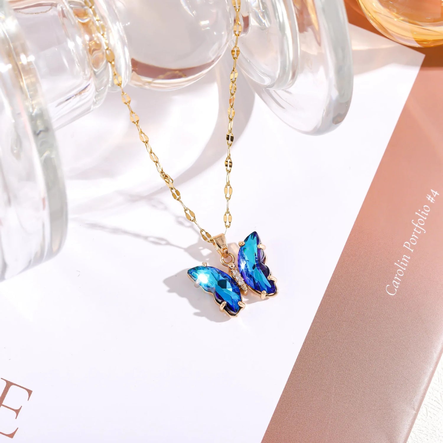 Acrylic butterfly necklace