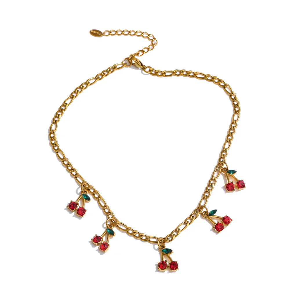 Cherry Drop Chain Necklace|Bracelet