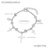 Cross Moon Stars Bracelet