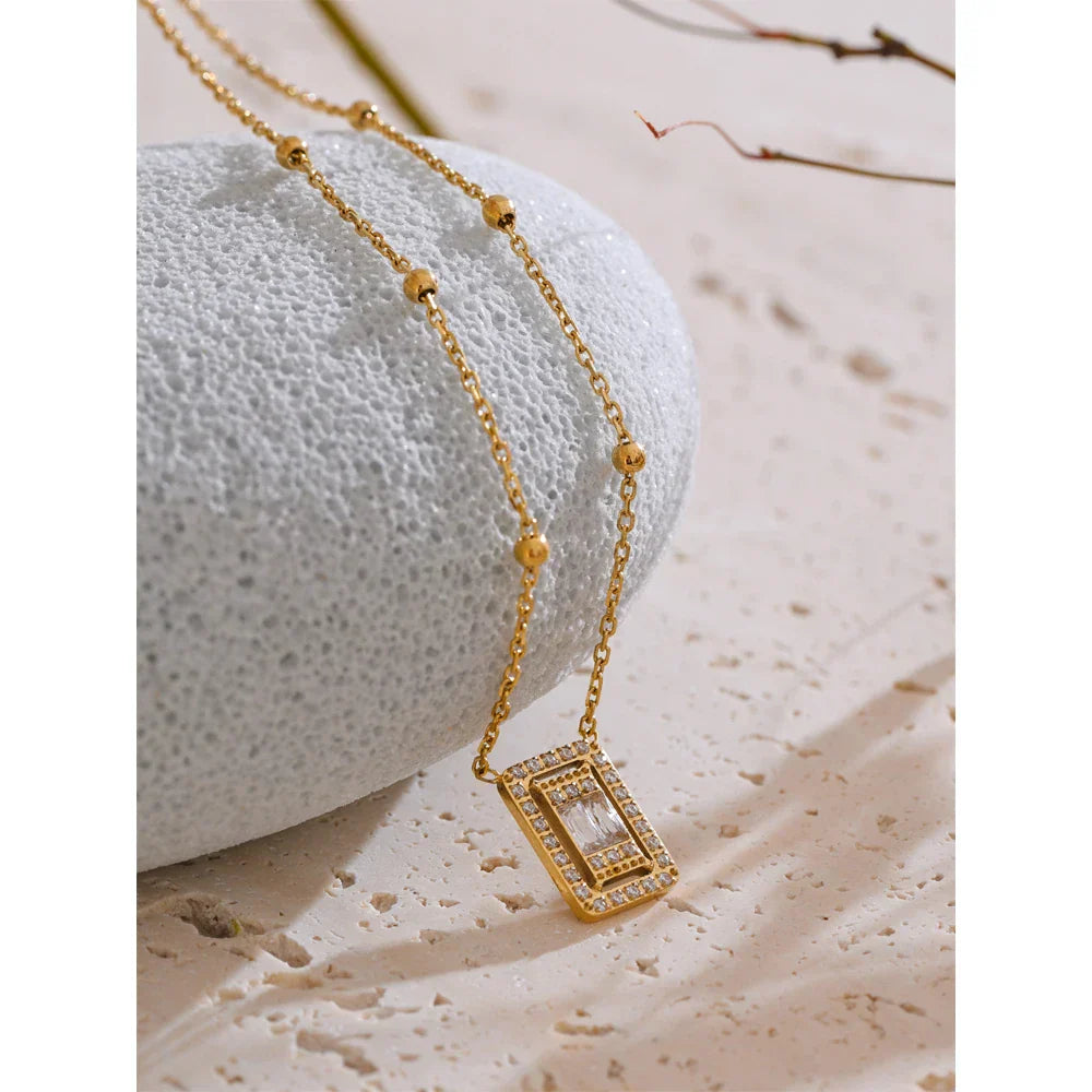 Veil Rectangle Necklace