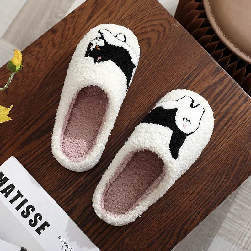 Cute Pet Pattern Cat Slippers