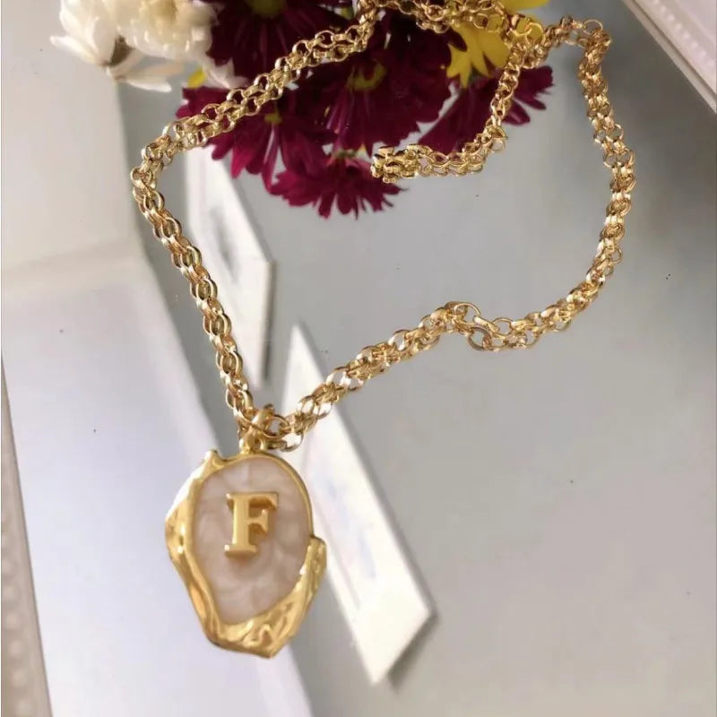 Irregular Initial Necklace