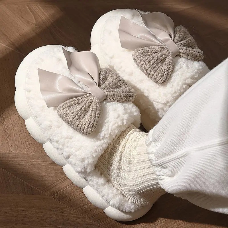 Cotton Bowknot Slippers