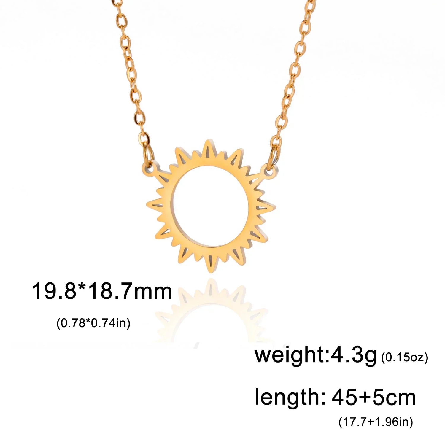 Sun Moon Clavicle Chain Necklace