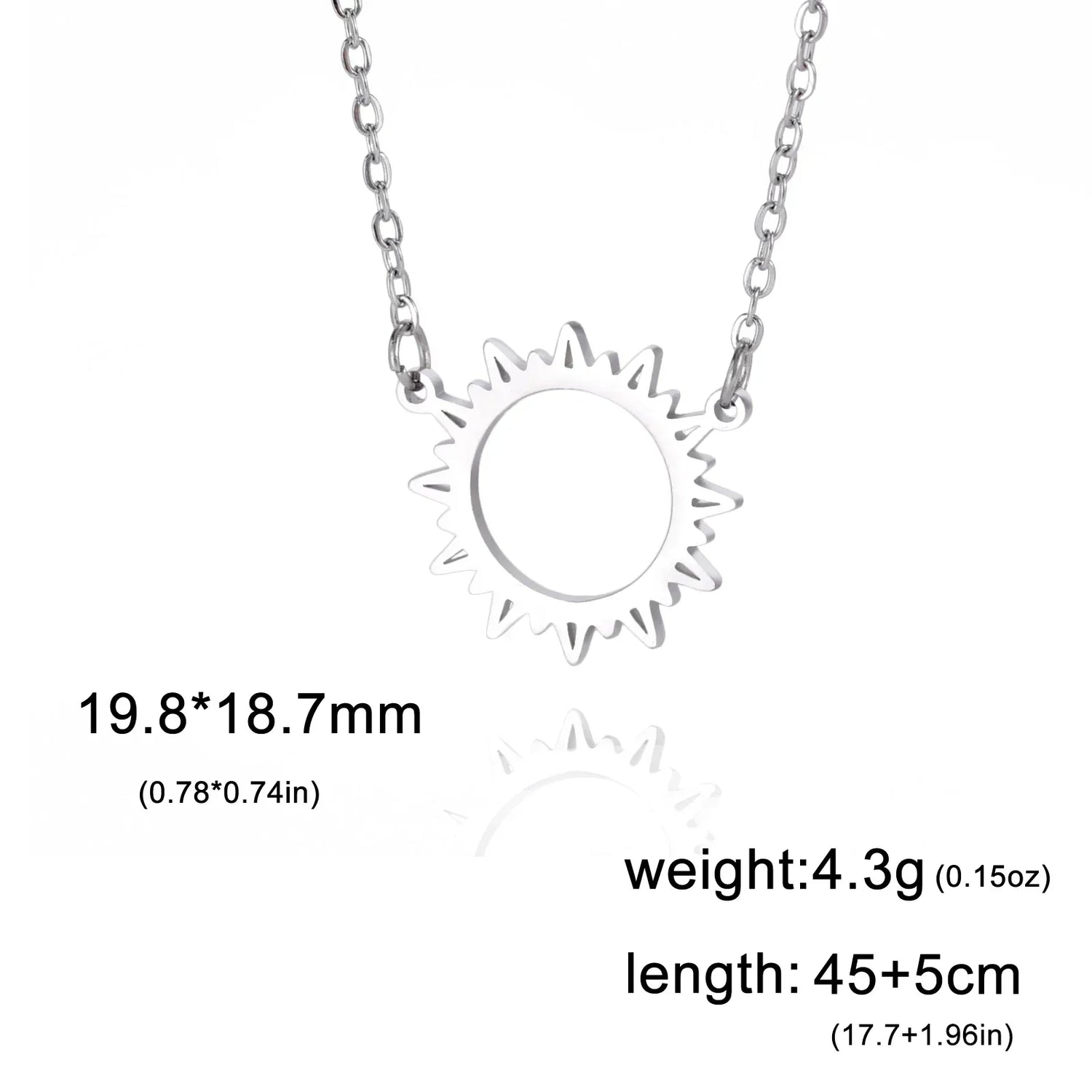 Sun Moon Clavicle Chain Necklace