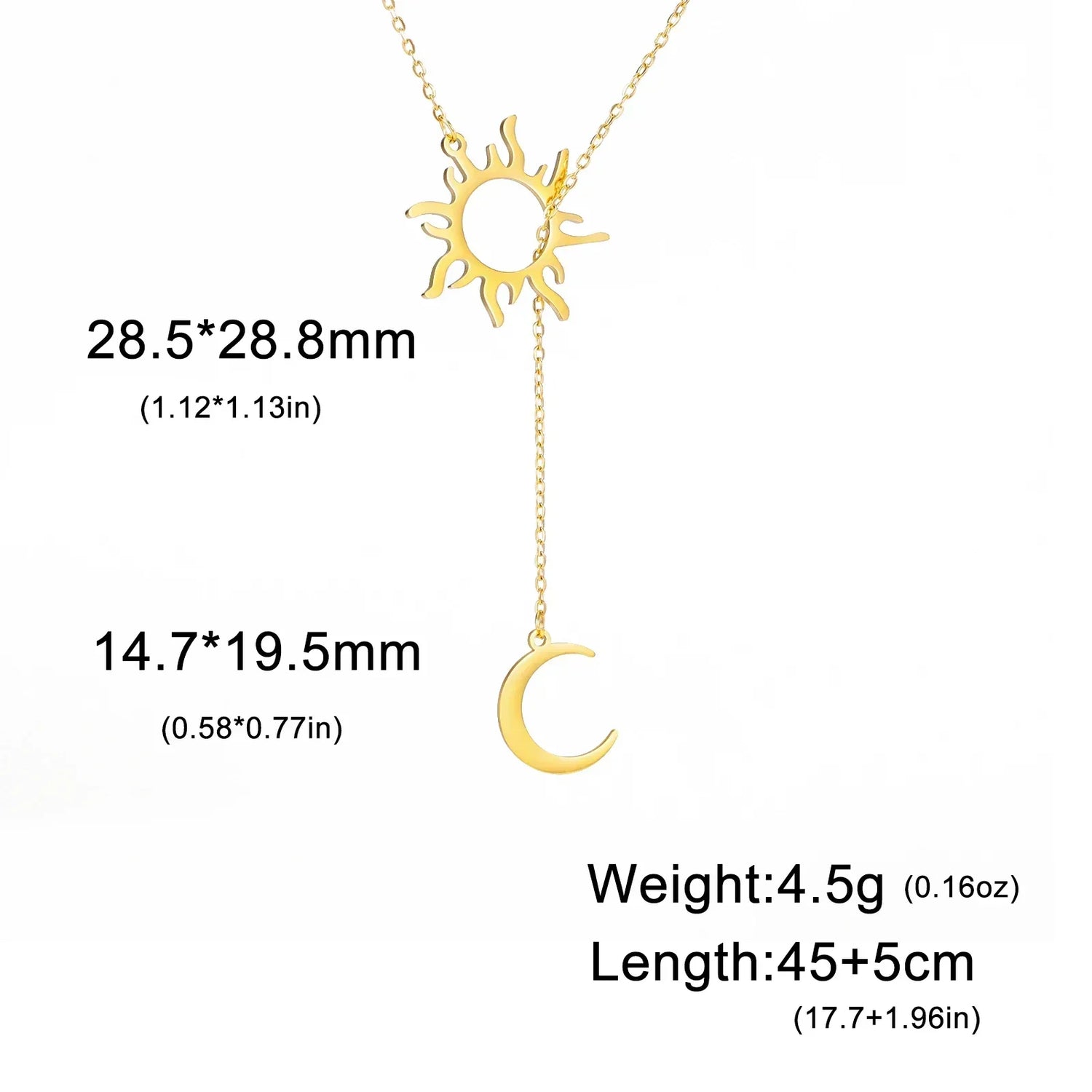 Sun Moon Clavicle Chain Necklace