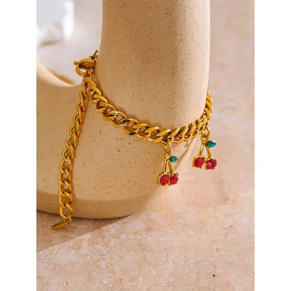 Cherry Drop Chain Necklace|Bracelet