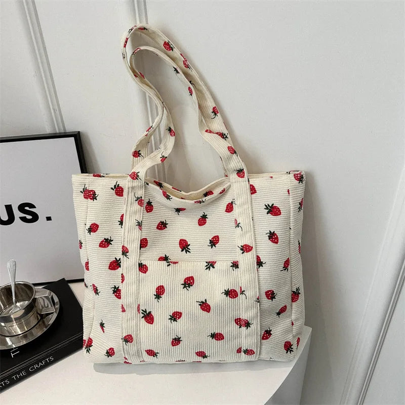 Strawberries Beach Bag