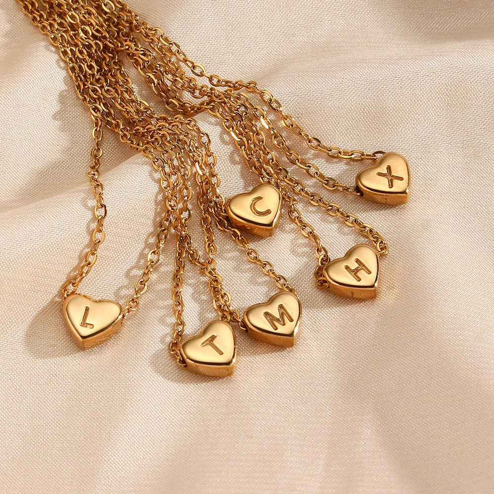 Small Love Initial Necklace